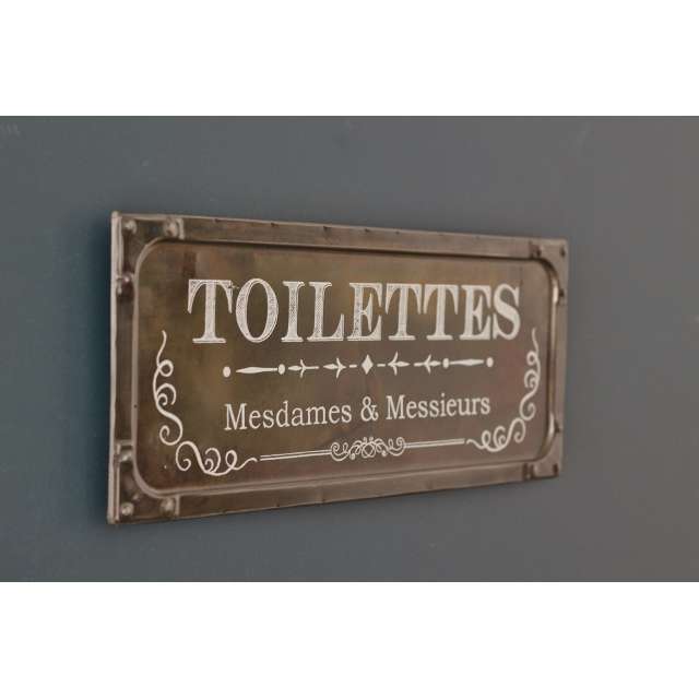 Plaque métal vintage Salle de bain -  France