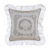 Coussins broderie Shabby Blanc Mariclo