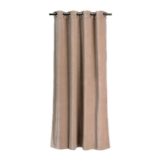 rideau velours Taupe oeillets 